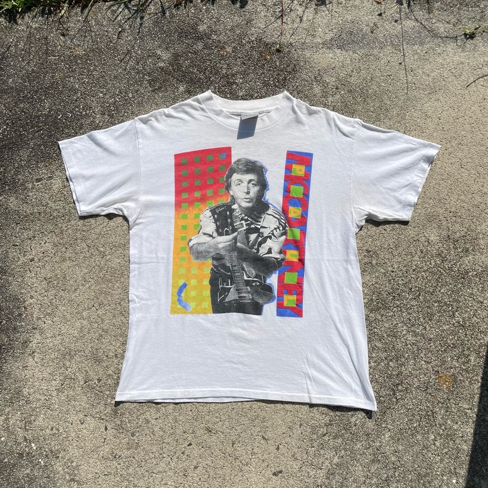 Vintage 1989/90 Paul McCartney World Tour Tee Brockum Tag L
